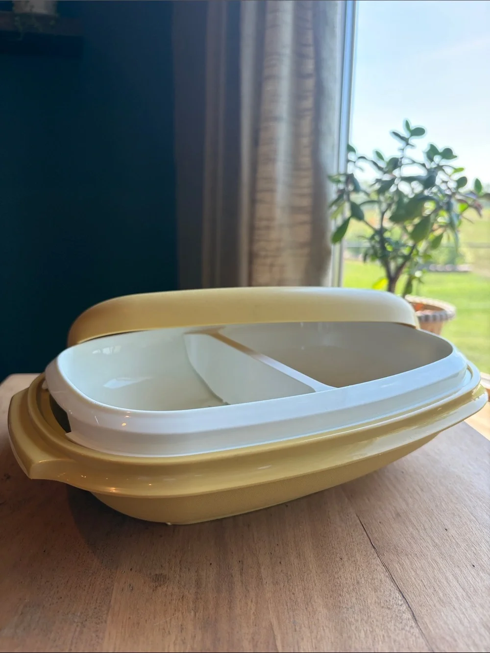 Vintage Tupperware microwave vegetable steamer